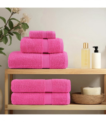 vidaXL Premium Hand Towels 10 pcs Pink 50x100 cm 600 gsm 100% Cotton