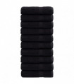vidaXL Premium Shower Towels 10 pcs Black 70x140 cm 600 gsm 100% Cotton