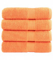 vidaXL Premium Shower Towels 4 pcs Orange 70x140 cm 600 gsm 100% Cotton