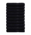 vidaXL Premium Towels 10 pcs Black 100x200 cm 600 gsm 100% Cotton