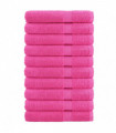 vidaXL Premium Towels 10 pcs Pink 100x200 cm 600 gsm 100% Cotton