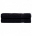 vidaXL Premium Towels 2 pcs Black 100x200 cm 600 gsm 100% Cotton