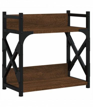 vidaXL Printer Stand 2-Tier Brown Oak 40x20x40 cm Engineered Wood