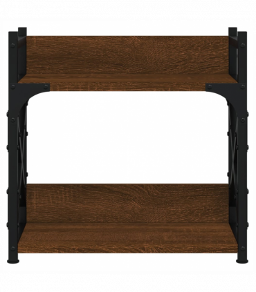 vidaXL Printer Stand 2-Tier Brown Oak 40x20x40 cm Engineered Wood