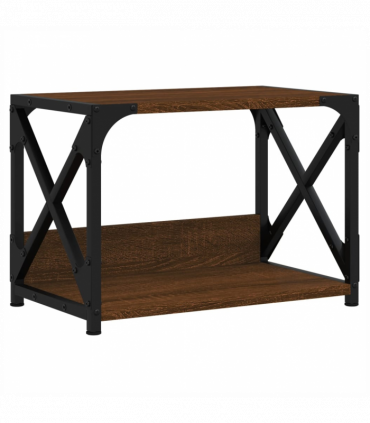 vidaXL Printer Stand 2-Tier Brown Oak 44x26x31.5 cm Engineered Wood