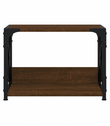 vidaXL Printer Stand 2-Tier Brown Oak 44x26x31.5 cm Engineered Wood