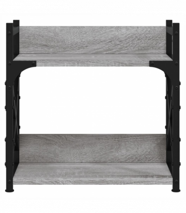 vidaXL Printer Stand 2-Tier Grey Sonoma 40x20x40 cm Engineered Wood