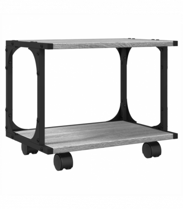 vidaXL Printer Stand 2-Tier Grey Sonoma 41x28x33.5 cm Engineered Wood