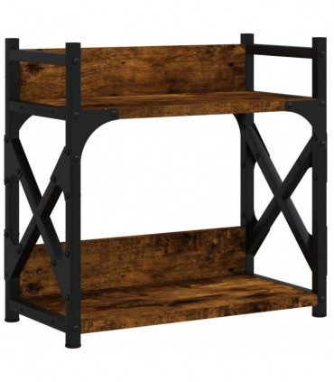 vidaXL Printer Stand 2-Tier Smoked Oak 40x20x40 cm Engineered Wood