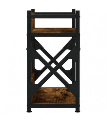 vidaXL Printer Stand 2-Tier Smoked Oak 40x20x40 cm Engineered Wood