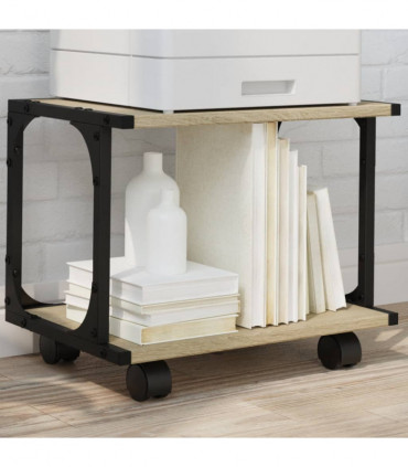 vidaXL Printer Stand 2-Tier Sonoma Oak 41x28x33.5 cm Engineered Wood