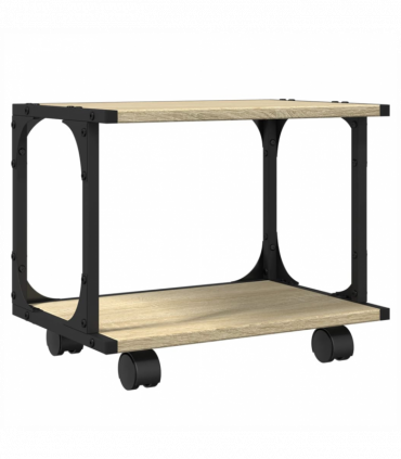 vidaXL Printer Stand 2-Tier Sonoma Oak 41x28x33.5 cm Engineered Wood