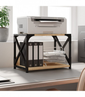 vidaXL Printer Stand 2-Tier Sonoma Oak 44x26x31.5 cm Engineered Wood