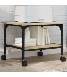 vidaXL Printer Stand 2-Tier Sonoma Oak 50x40x38 cm Engineered Wood