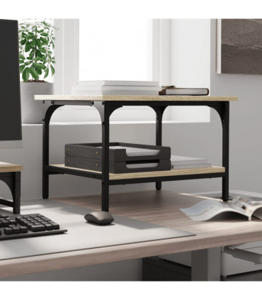 vidaXL Printer Stand 2-Tier Sonoma Oak 50x40x38 cm Engineered Wood