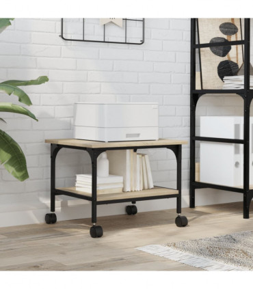 vidaXL Printer Stand 2-Tier Sonoma Oak 50x40x38 cm Engineered Wood