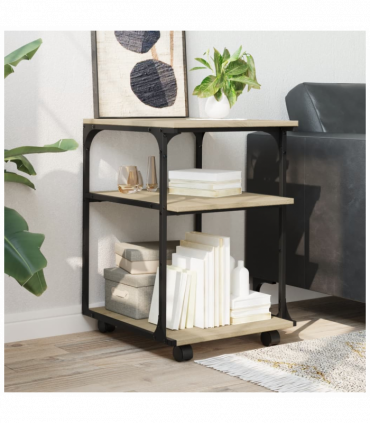 vidaXL Printer Stand 3-Tier Sonoma Oak 43x48x64 cm Engineered Wood