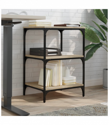 vidaXL Printer Stand 3-Tier Sonoma Oak 50x41x75 cm Engineered Wood