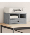 vidaXL Printer Stand Grey Sonoma 40x32x22,5 cm Engineered Wood