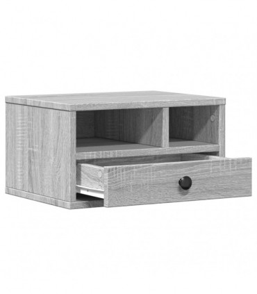 vidaXL Printer Stand Grey Sonoma 40x32x22,5 cm Engineered Wood