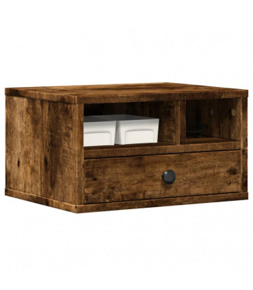 vidaXL Printer Stand Smoked Oak 40x32x22,5 cm Engineered Wood