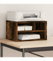 vidaXL Printer Stand Smoked Oak 40x32x22,5 cm Engineered Wood