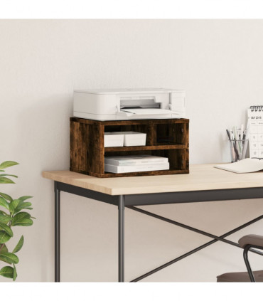 vidaXL Printer Stand Smoked Oak 40x32x22,5 cm Engineered Wood
