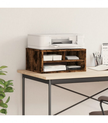 vidaXL Printer Stand Smoked Oak 49x40x22,5 cm Engineered Wood