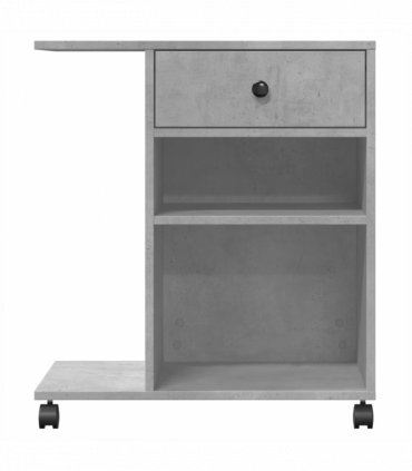 vidaXL Printer Stand with Wheels Concrete Grey 60x40x68.5 cm