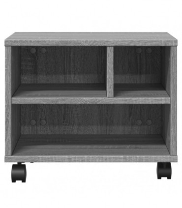 vidaXL Printer Stand with Wheels Grey Sonoma 41x32x34,5 cm