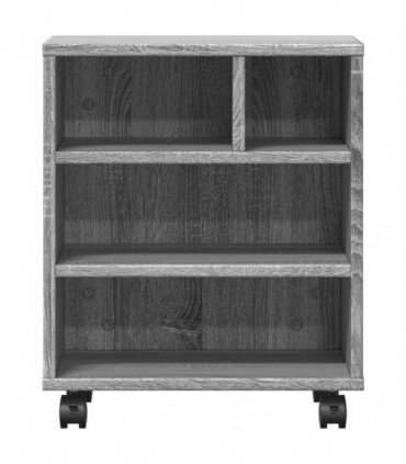 vidaXL Printer Stand with Wheels Grey Sonoma 41x32x48 cm