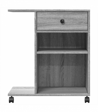 vidaXL Printer Stand with Wheels Grey Sonoma 60x40x68.5 cm