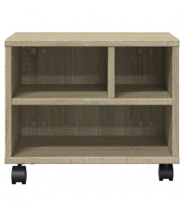 vidaXL Printer Stand with Wheels Sonoma Oak 41x32x34,5 cm