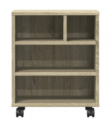 vidaXL Printer Stand with Wheels Sonoma Oak 41x32x48 cm