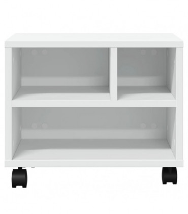 vidaXL Printer Stand with Wheels White 41x32x34,5 cm
