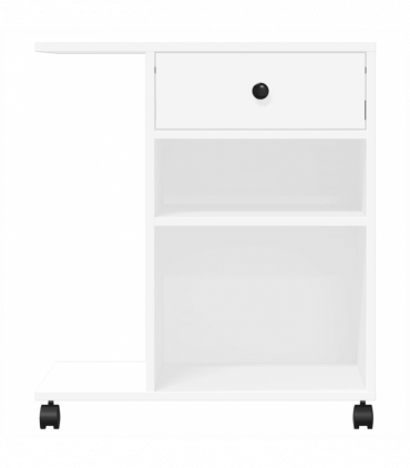 vidaXL Printer Stand with Wheels White 60x40x68.5 cm