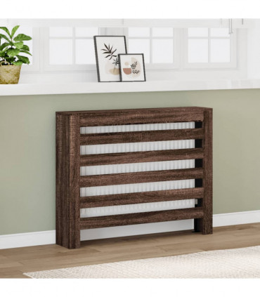 vidaXL Radiator Cover Brown Oak 104x20x82 cm Engineered Wood