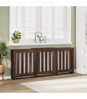 vidaXL Radiator Cover Brown Oak 205x21.5x83.5 cm Engineered Wood