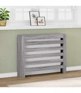 vidaXL Radiator Cover Grey Sonoma 104x20x82 cm Engineered Wood