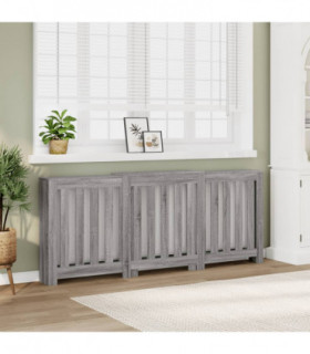 vidaXL Radiator Cover Grey Sonoma 205x21.5x83.5 cm Engineered Wood