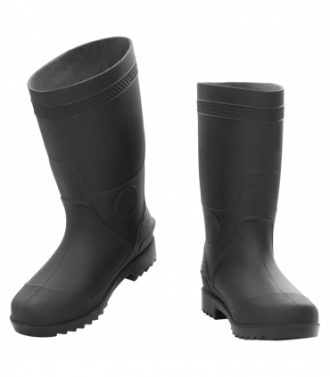 vidaXL Rain Boots Black Size 38 PVC