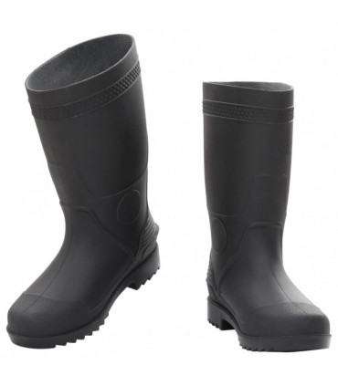 vidaXL Rain Boots Black Size 39 PVC
