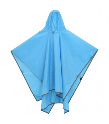 vidaXL Rain Poncho with Hood 2-in-1 Design Blue 223x145 cm
