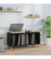 vidaXL Record Cabinet Black 100x38x48 cm Engineered Wood