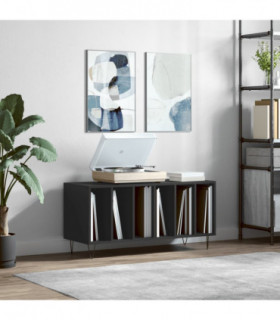 vidaXL Record Cabinet Black 100x38x48 cm Engineered Wood