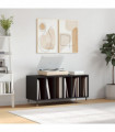 vidaXL Record Cabinet Black 100x38x48 cm Engineered Wood