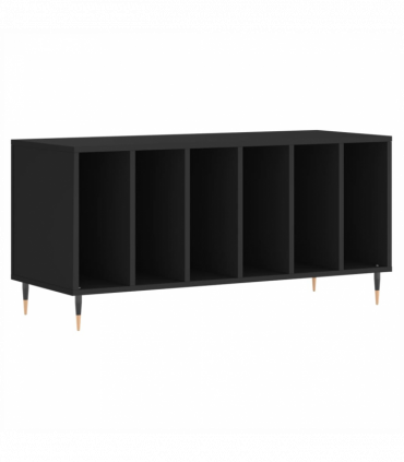 vidaXL Record Cabinet Black 100x38x48 cm Engineered Wood