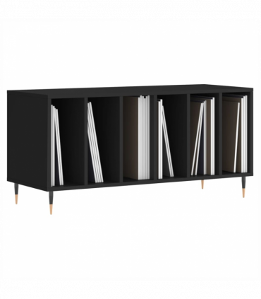 vidaXL Record Cabinet Black 100x38x48 cm Engineered Wood