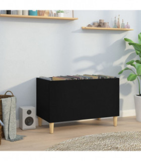 vidaXL Record Cabinet Black 74.5x38x48 cm Engineered Wood