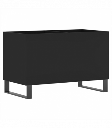 vidaXL Record Cabinet Black 74.5x38x48 cm Engineered Wood